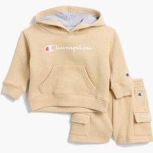 Champion Baby Tan Hoodie and Shorts Set 12 months